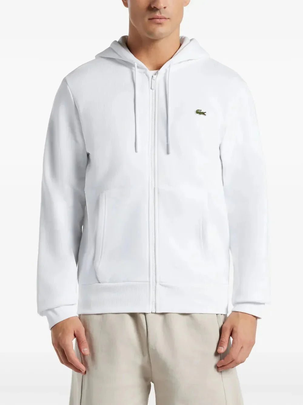 appliqué - logo zip - up hoodie - B30sneakers