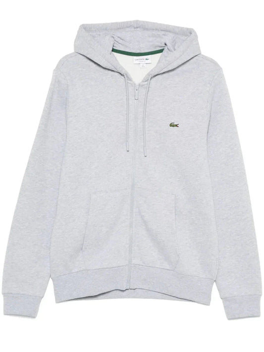 appliqué - logo zip - up hoodie - B30sneakers