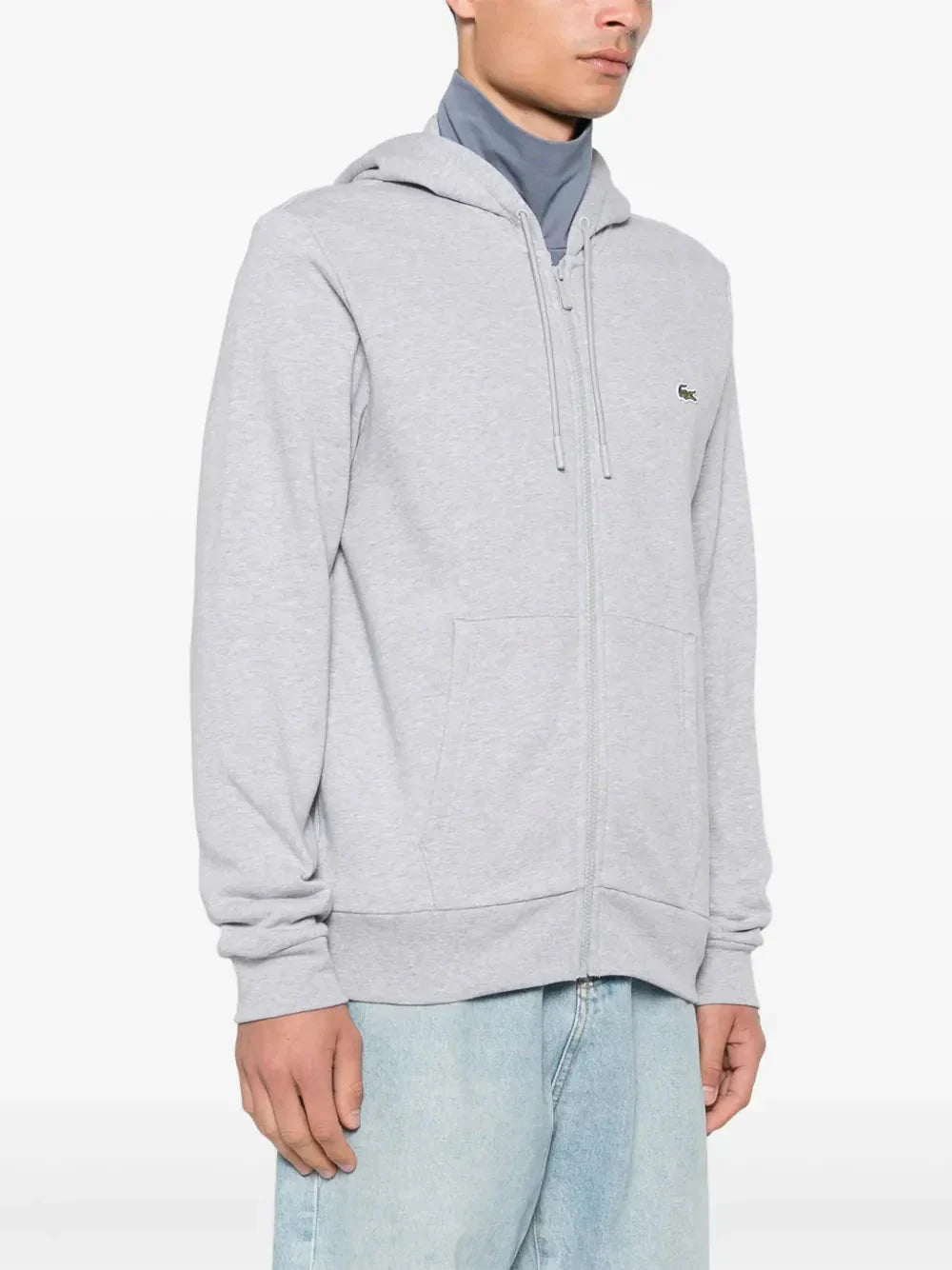 appliqué - logo zip - up hoodie - B30sneakers