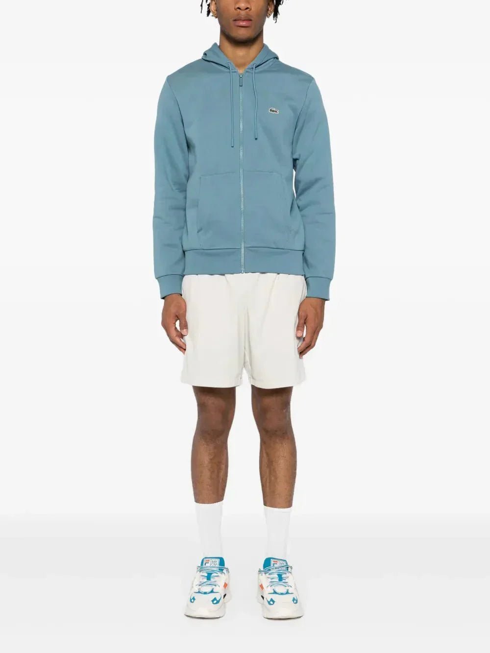 appliqué - logo zip - up hoodie - B30sneakers