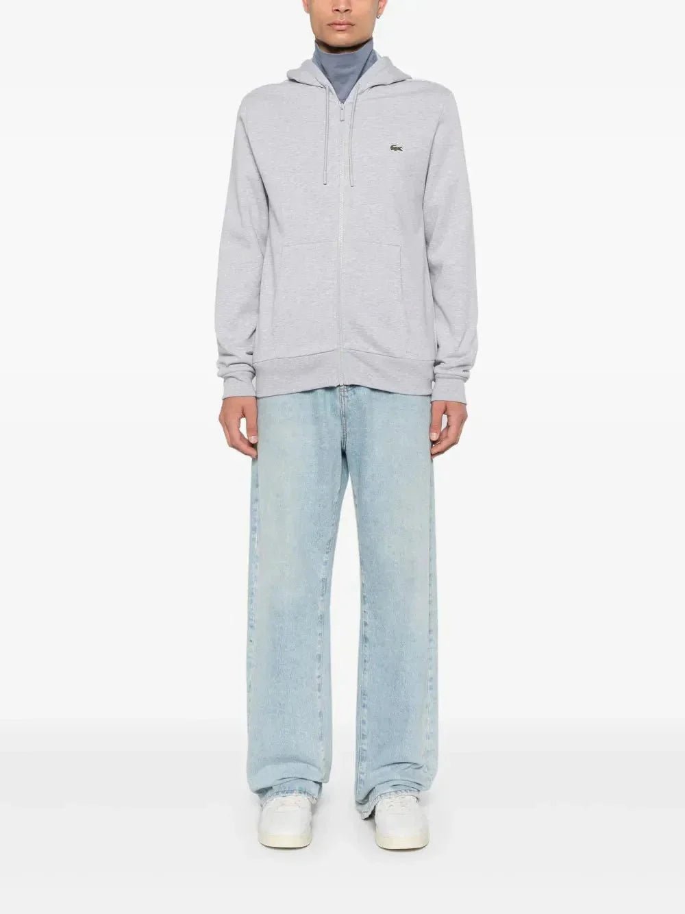appliqué - logo zip - up hoodie - B30sneakers
