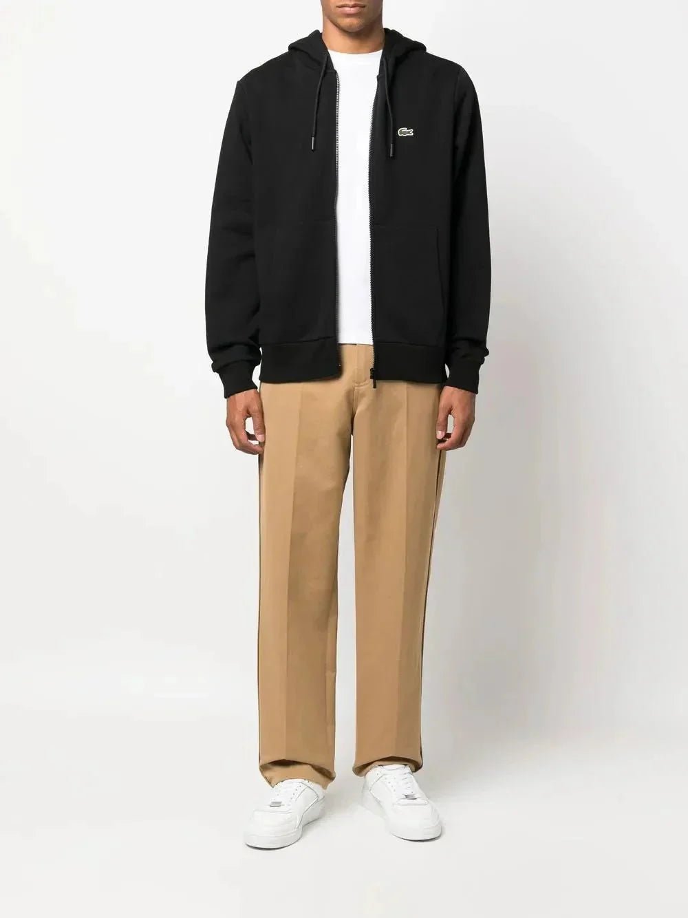 appliqué - logo zip - up hoodie - B30sneakers