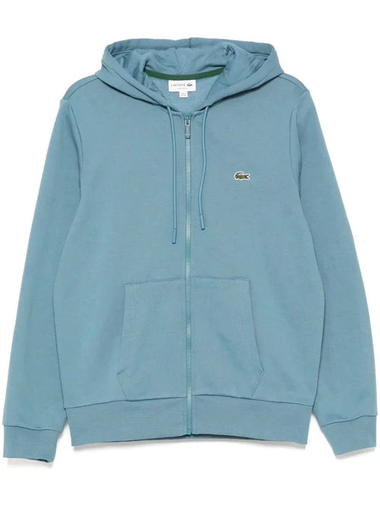 appliqué - logo zip - up hoodie - B30sneakers