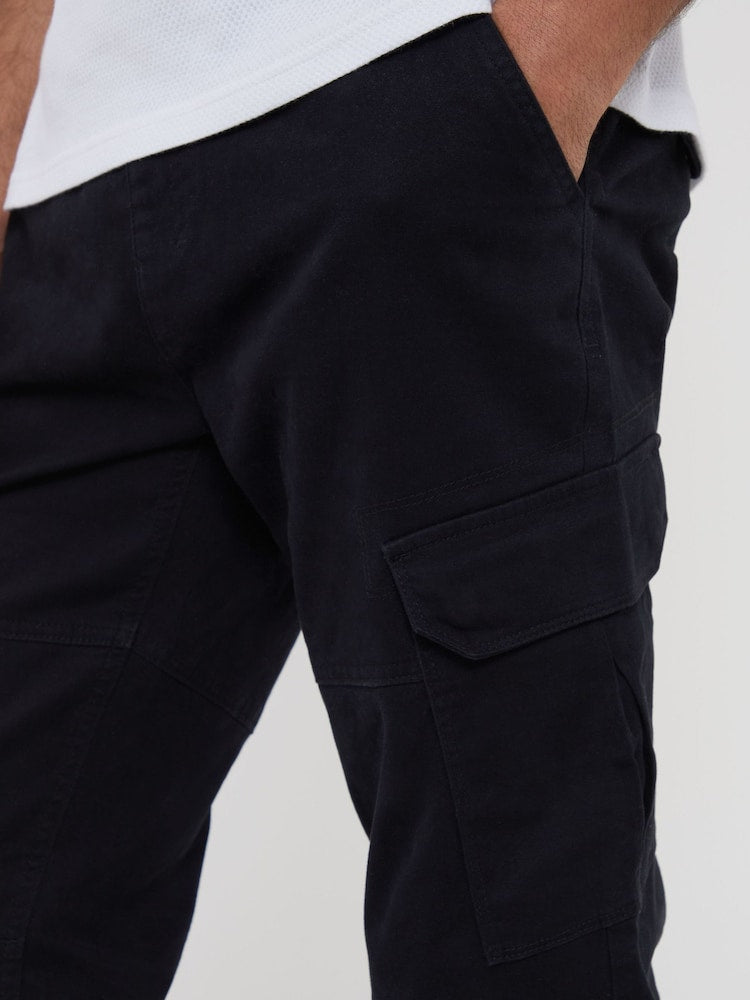 Black Cotton Jogger Style Cargo Trousers (Pack de 3) - B30sneakers