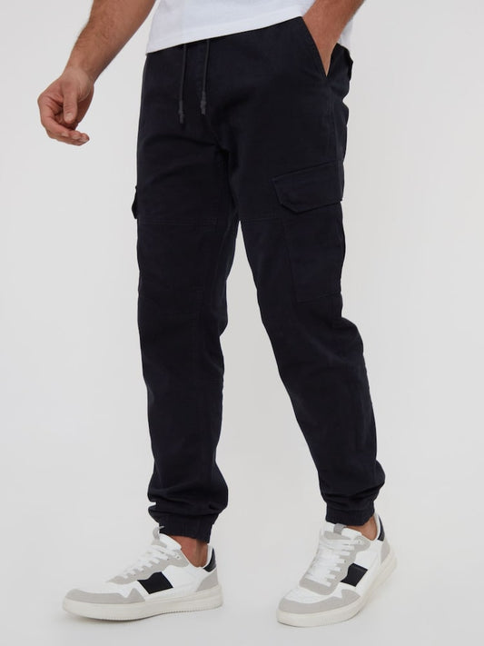 Black Cotton Jogger Style Cargo Trousers (Pack de 3) - B30sneakers
