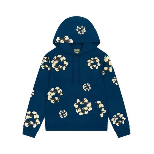 HOODIE CACTUS TEARS WREATH NAVY BLUE - B30sneakers