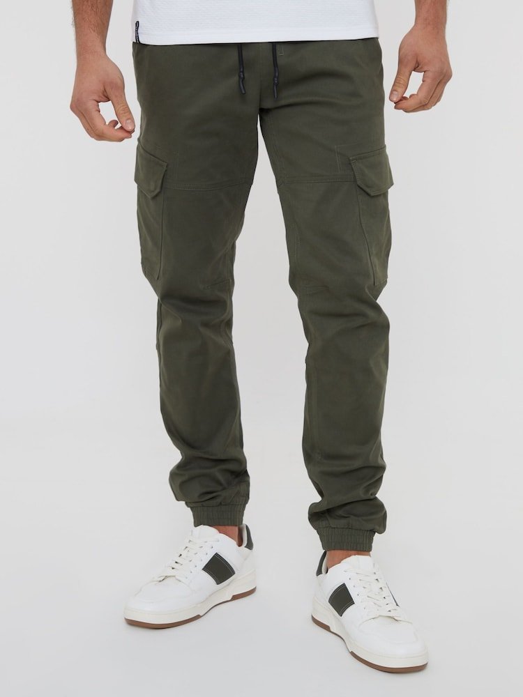 Khaki Cotton Jogger Style Cargo Trousers (Pack de 3) - B30sneakers