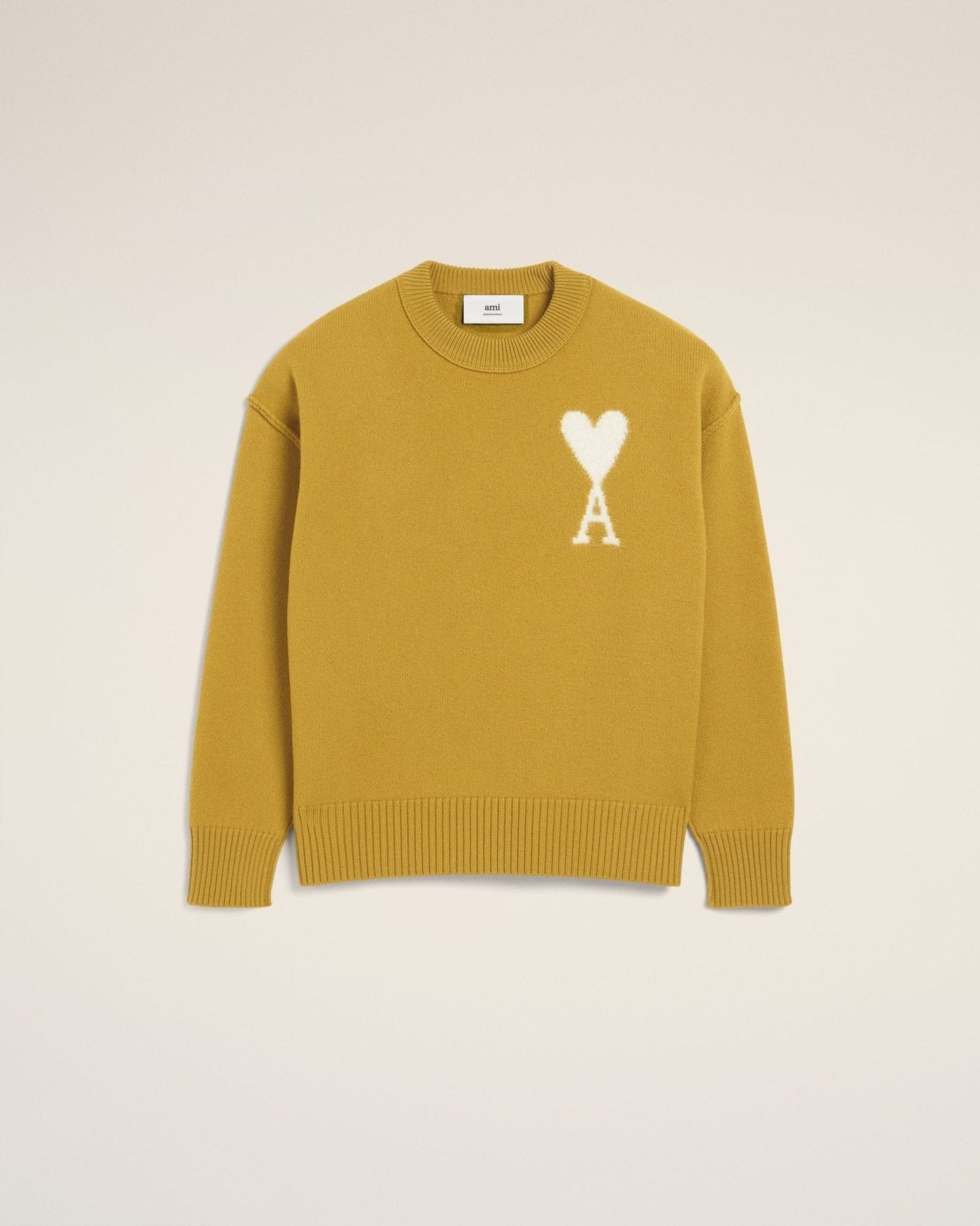 MUSTARD WOOL AMI SWEATER - B30sneakers
