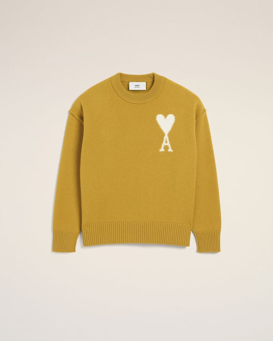MUSTARD WOOL AMI SWEATER - B30sneakers