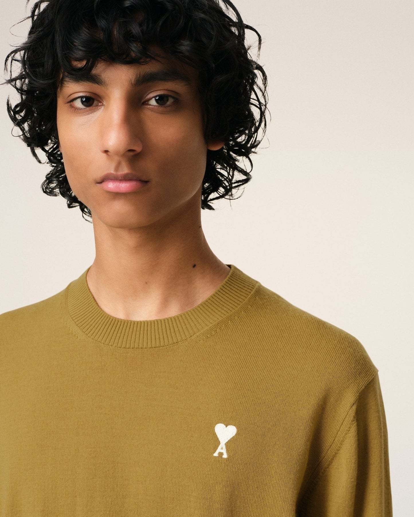 MUSTARD WOOL CREW NECK SWEATER - B30sneakers