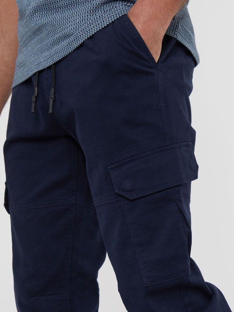 Navy Cotton Jogger Style Cargo Trousers (Pack de 3) - B30sneakers