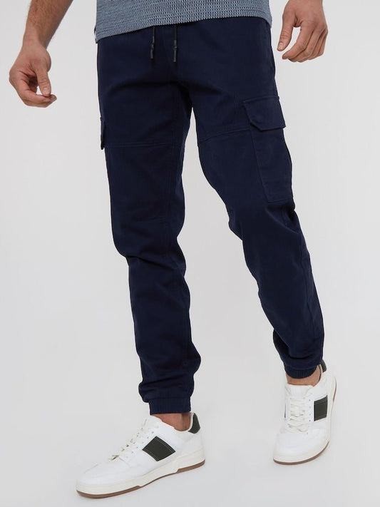 Navy Cotton Jogger Style Cargo Trousers (Pack de 3) - B30sneakers