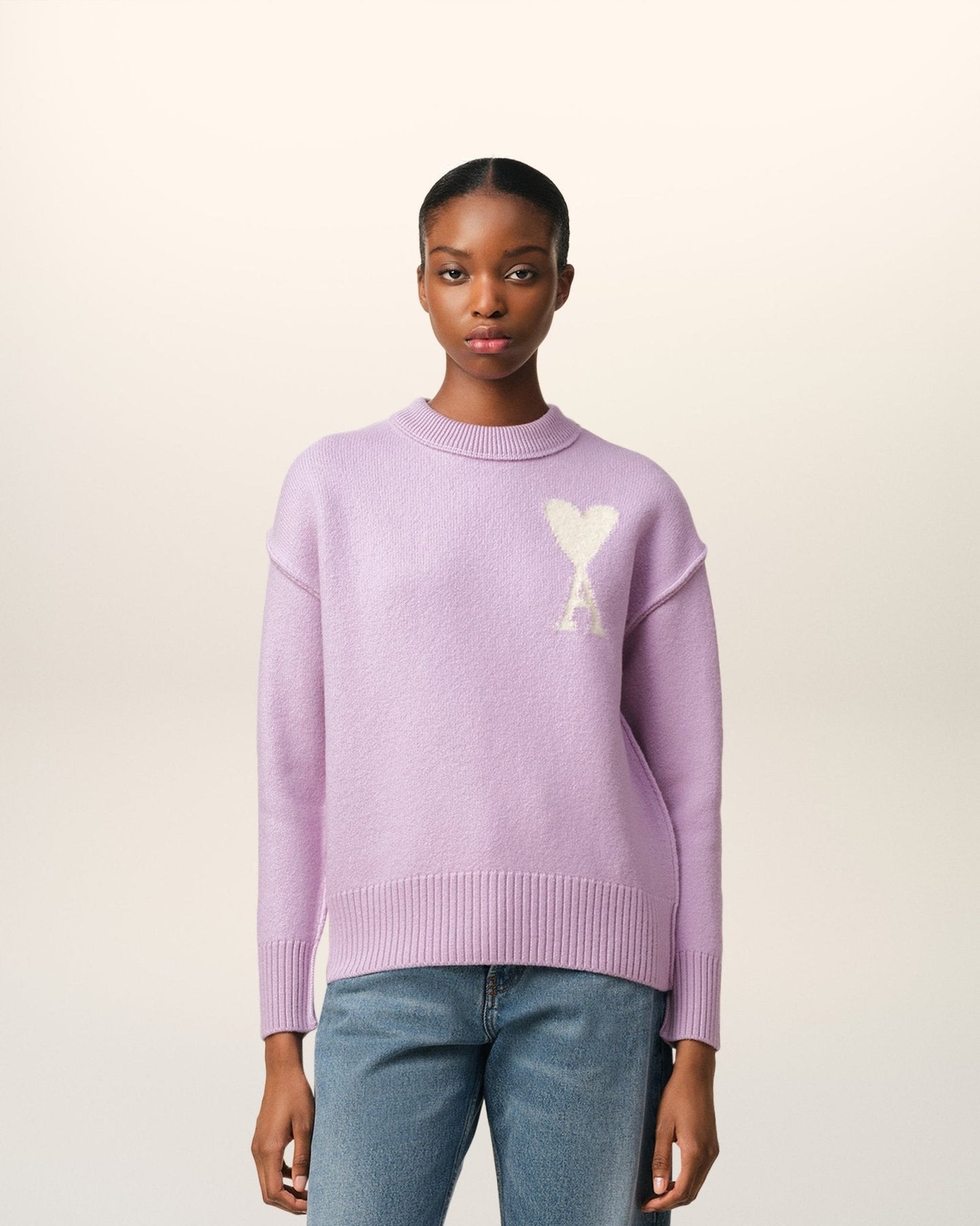 PURPLE WOOL AMI SWEATER - B30sneakers