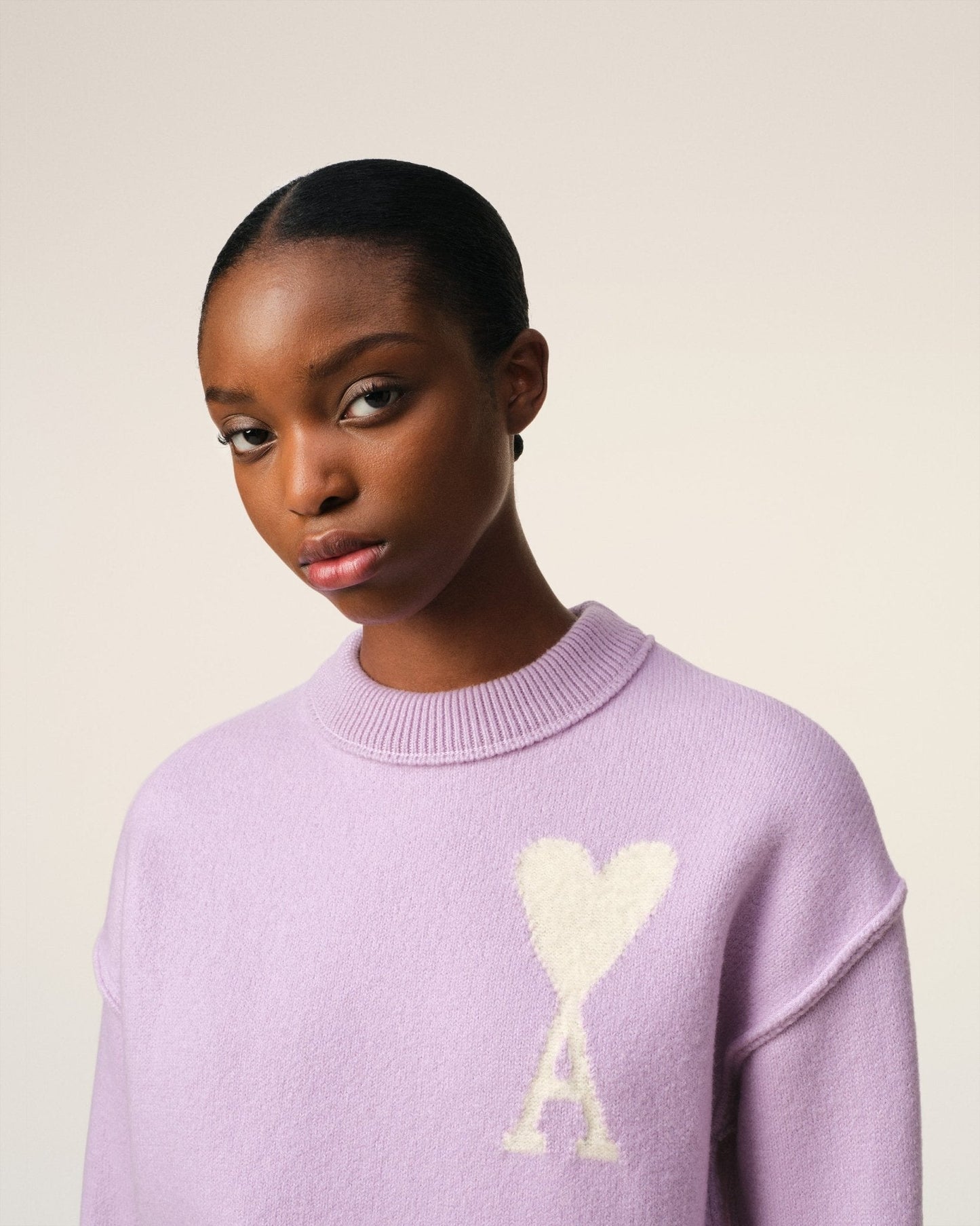 PURPLE WOOL AMI SWEATER - B30sneakers