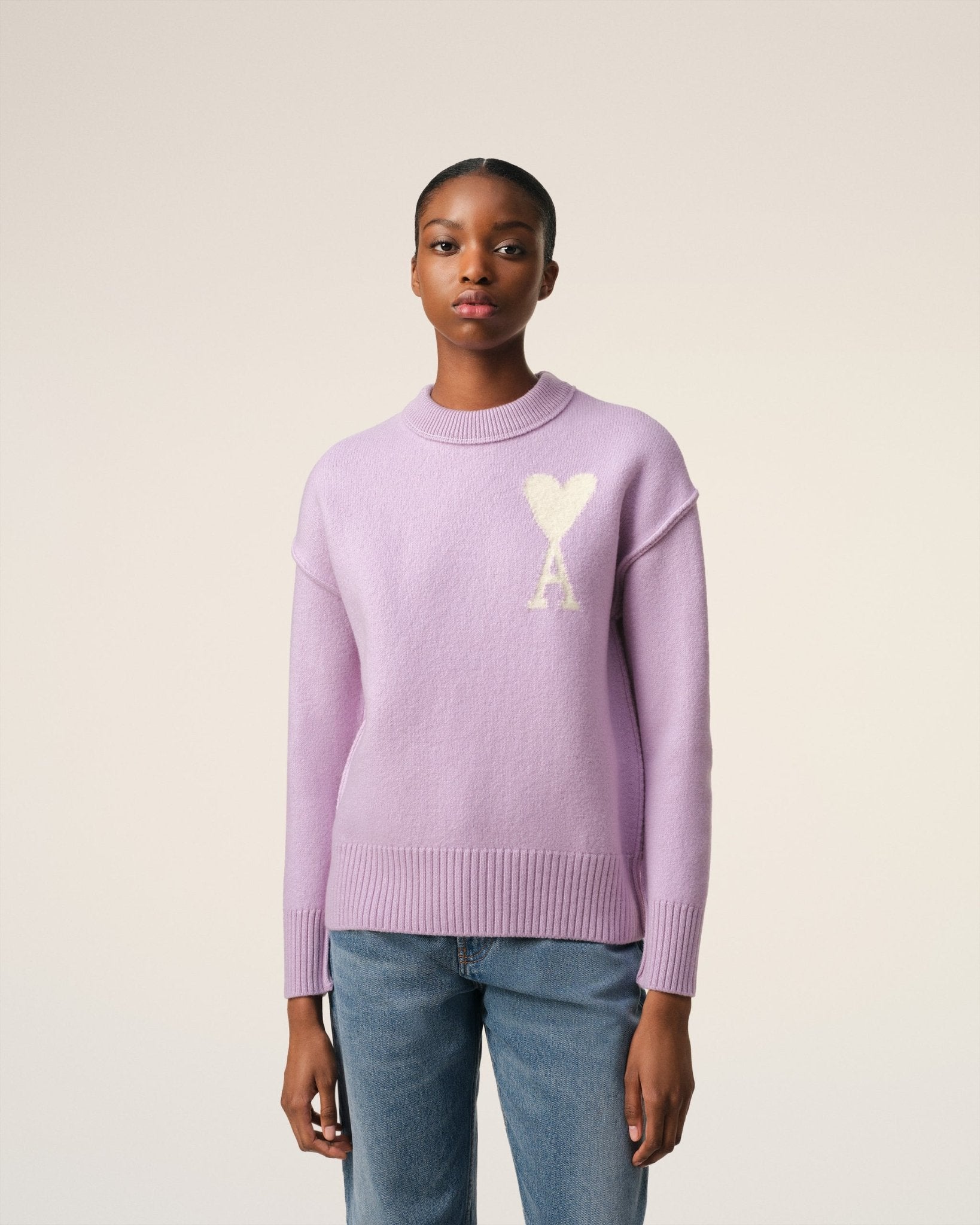 PURPLE WOOL AMI SWEATER - B30sneakers