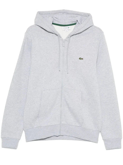 appliqué - logo zip - up hoodie - B30sneakers