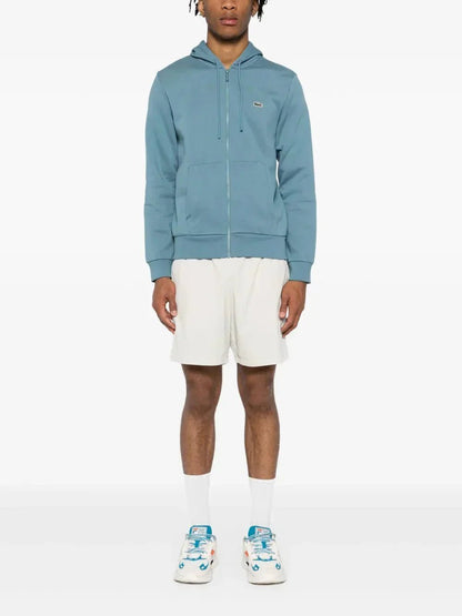 appliqué - logo zip - up hoodie - B30sneakers
