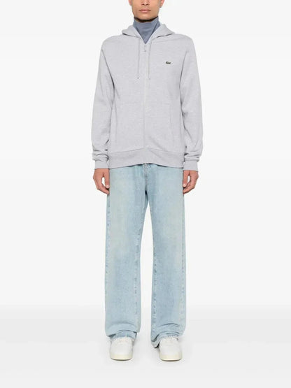 appliqué - logo zip - up hoodie - B30sneakers