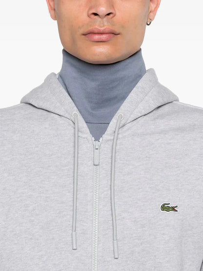 appliqué - logo zip - up hoodie - B30sneakers