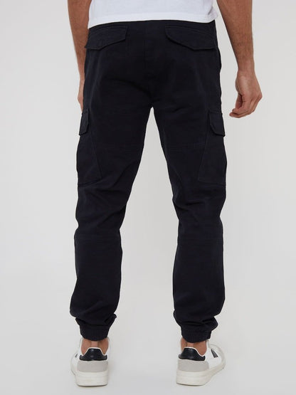 Black Cotton Jogger Style Cargo Trousers (Pack de 3) - B30sneakers