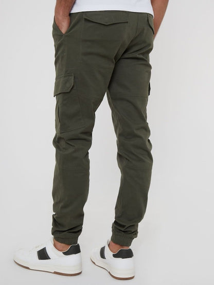 Khaki Cotton Jogger Style Cargo Trousers (Pack de 3) - B30sneakers