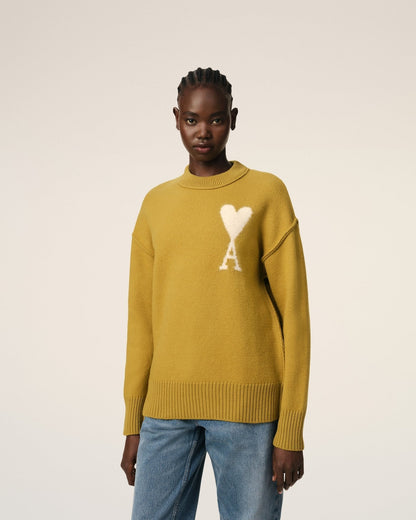 MUSTARD WOOL AMI SWEATER - B30sneakers