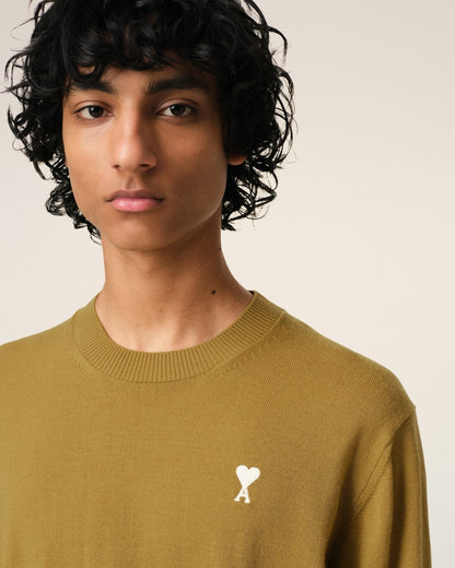 MUSTARD WOOL CREW NECK SWEATER - B30sneakers