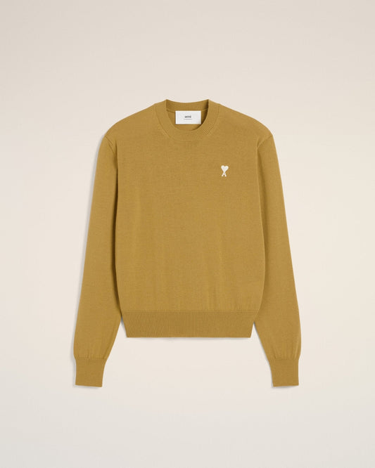 MUSTARD WOOL CREW NECK SWEATER - B30sneakers