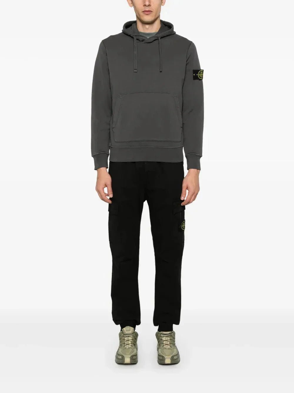 Stone hoodie à patch Compass - B30sneakers
