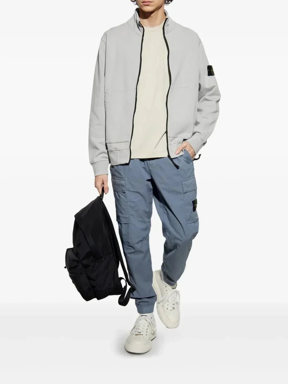 Stone sweat en coton à patch Compass - B30sneakers